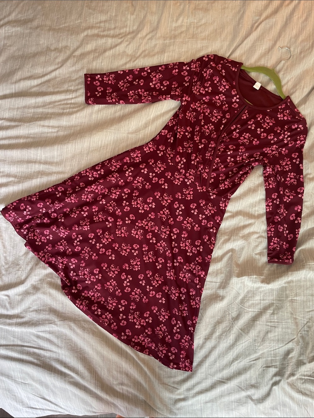 Betabrand Night-Out Round-Trip Dress (Cherry Blossom) Small, reversible (4 ways)